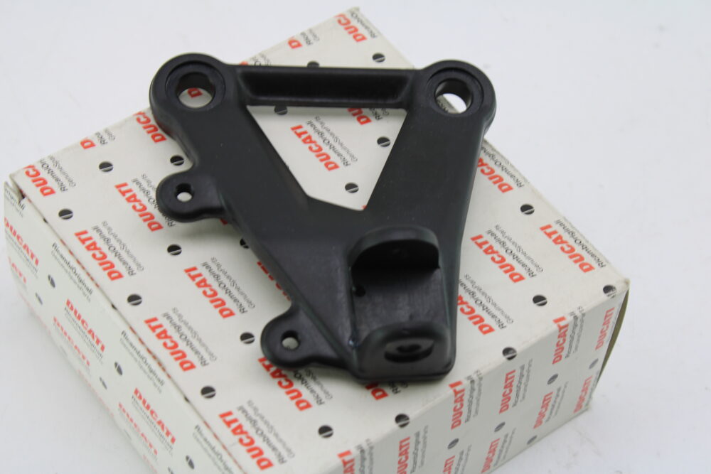 Piastra staffa pedana pilota sinistra nera ducati 1198 1098R - immagine 3