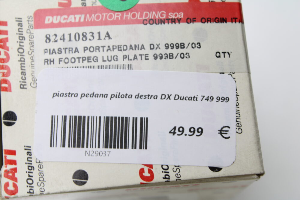 piastra pedana pilota destra DX Ducati 749 999 - immagine 3