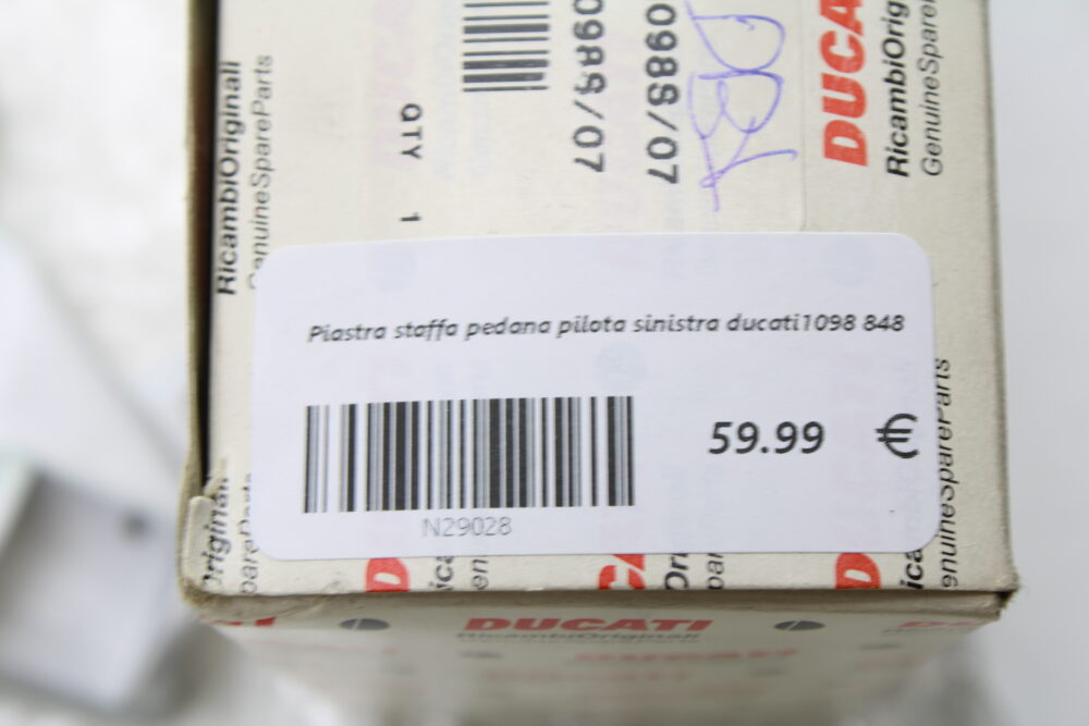 Piastra staffa pedana pilota sinistra ducati1098 848 - immagine 3