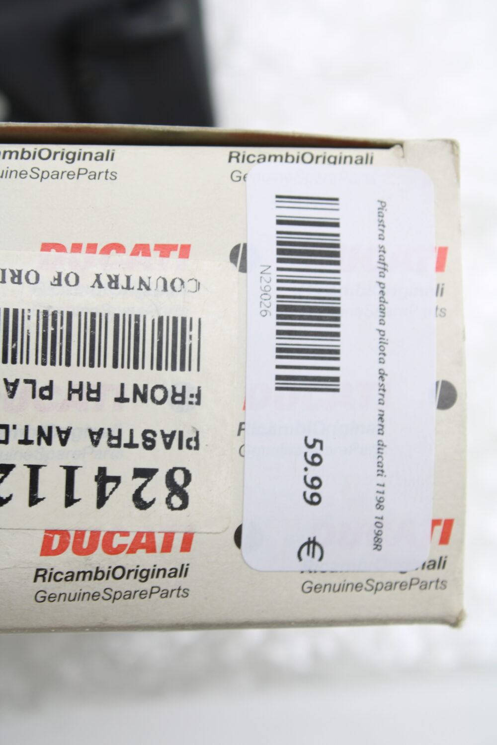 Piastra staffa pedana pilota destra nera ducati 1198 1098R - immagine 3