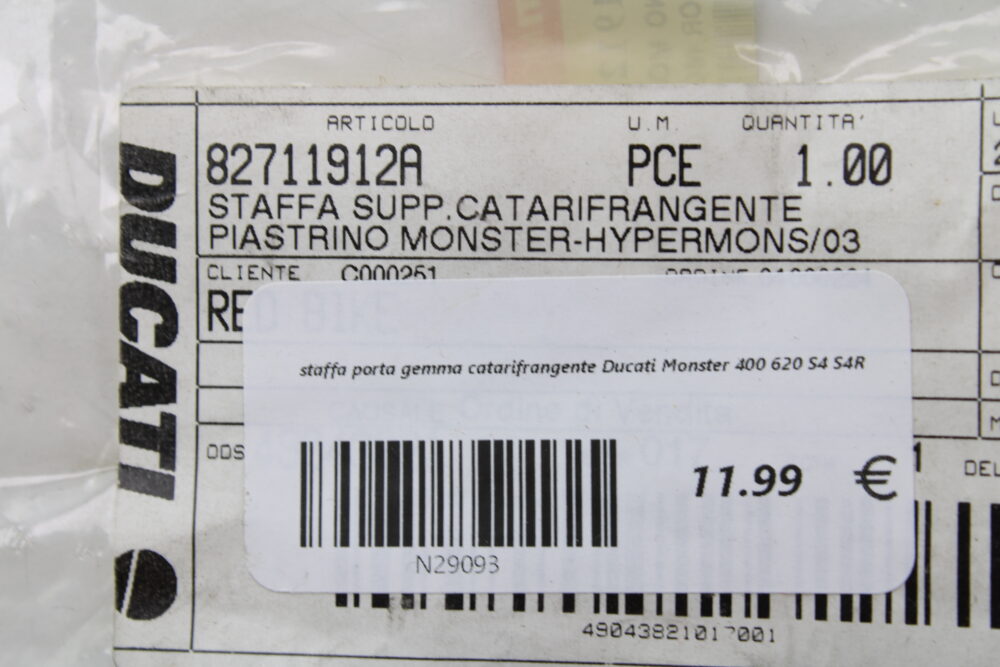 staffa porta gemma catarifrangente Ducati Monster 400 620 S4 S4R - immagine 4