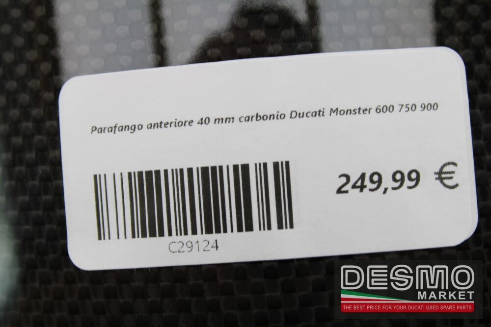 Parafango anteriore 40 mm carbonio Ducati Monster 600 750 900 - immagine 5