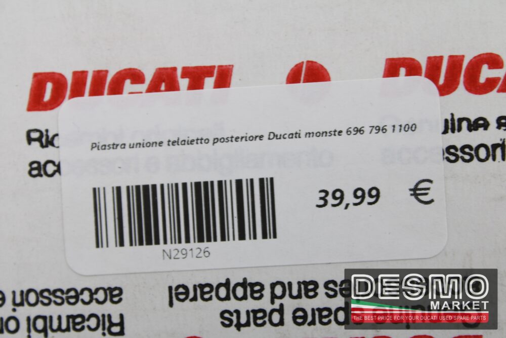 Piastra unione telaietto posteriore Ducati Monster 696 796 1100 - immagine 6