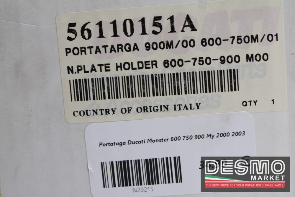 Porta targa Ducati Monster 600 750 900 My 2000 2003 - immagine 5