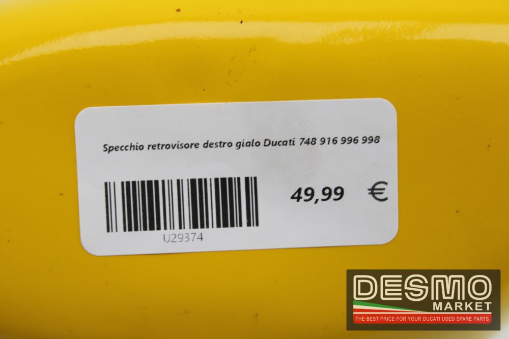 Specchio retrovisore destro gialo Ducati 748 916 996 998 - immagine 7