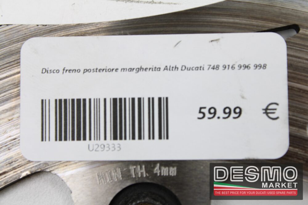Disco freno posteriore margherita Alth Ducati 748 916 996 998 - immagine 4
