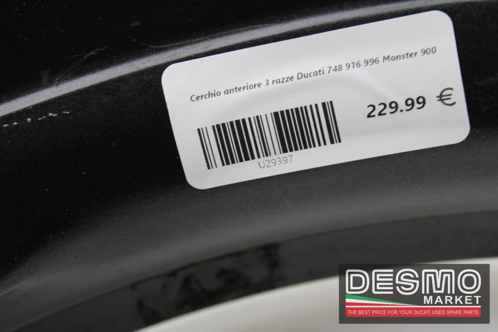 Cerchio anteriore 3 razze Ducati 748 916 996 Monster 900 - immagine 8