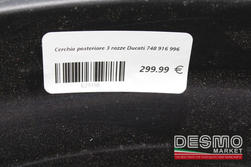 Cerchio posteriore 3 razze Ducati 748 916 996 - immagine 8