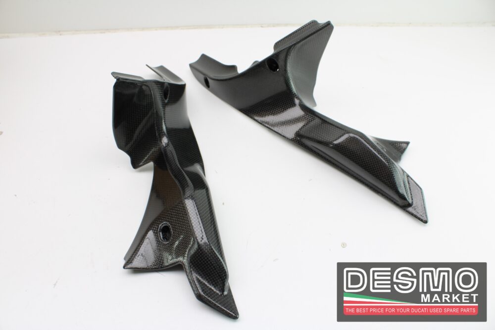 Copri convogliatori aria carbonio originali Ducati 848 1098 1198 - immagine 2