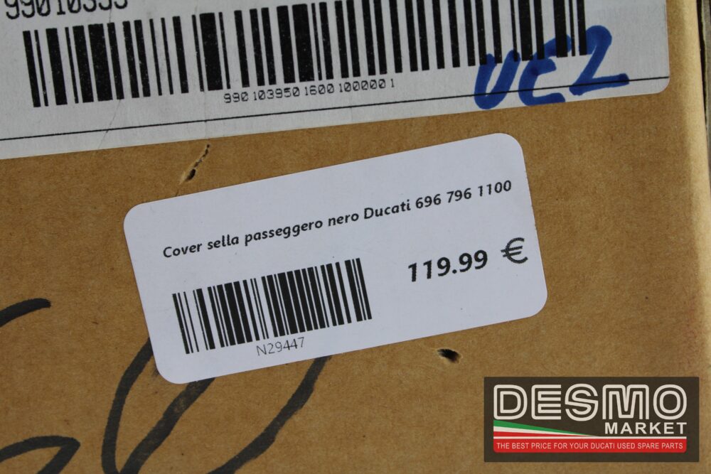 Cover sella passeggero nera Ducati 696 796 1100 - immagine 7