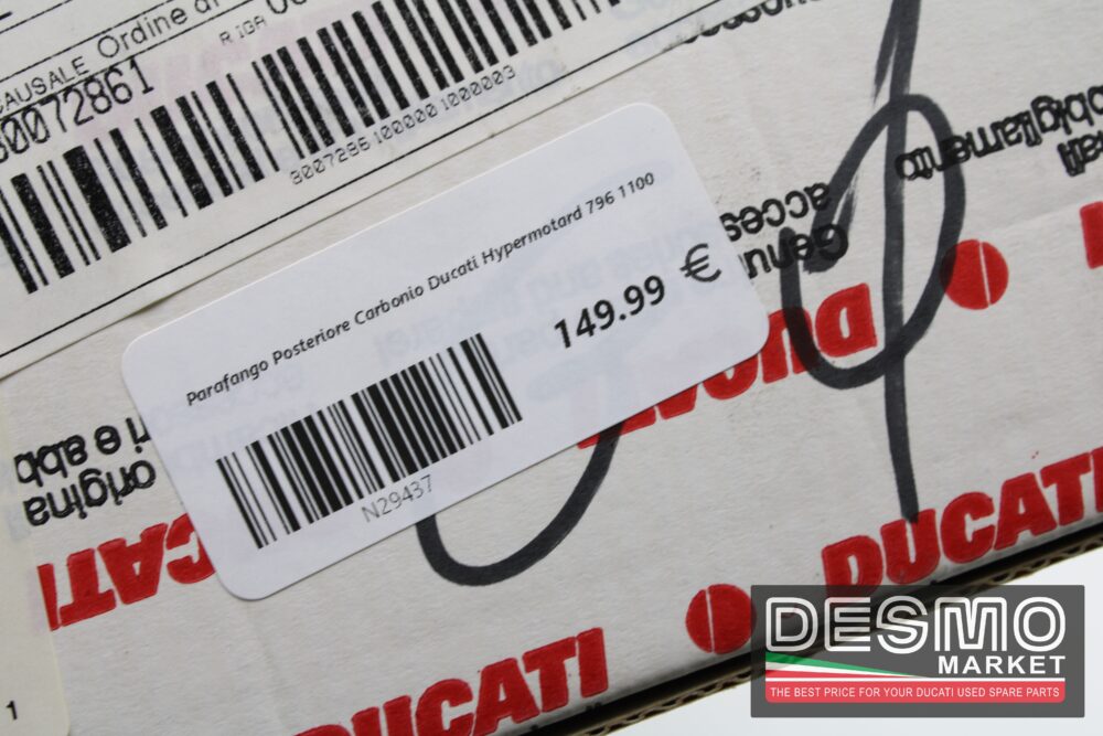 Parafango Posteriore Carbonio Ducati Hypermotard 796 1100 - immagine 6