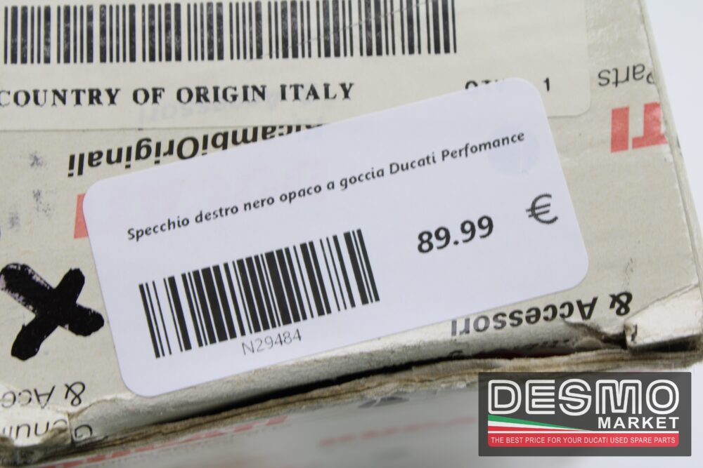 Specchio destro nero opaco a goccia Ducati Perfomance - immagine 3