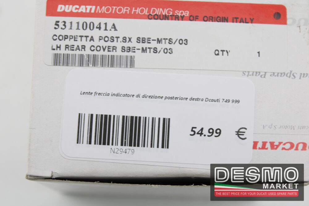 Lente freccia indicatore di direzione posteriore destra Ducati 749 999 - immagine 4