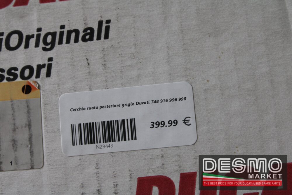 Cerchio ruota posteriore grigio Ducati 748 916 996 998 - immagine 6
