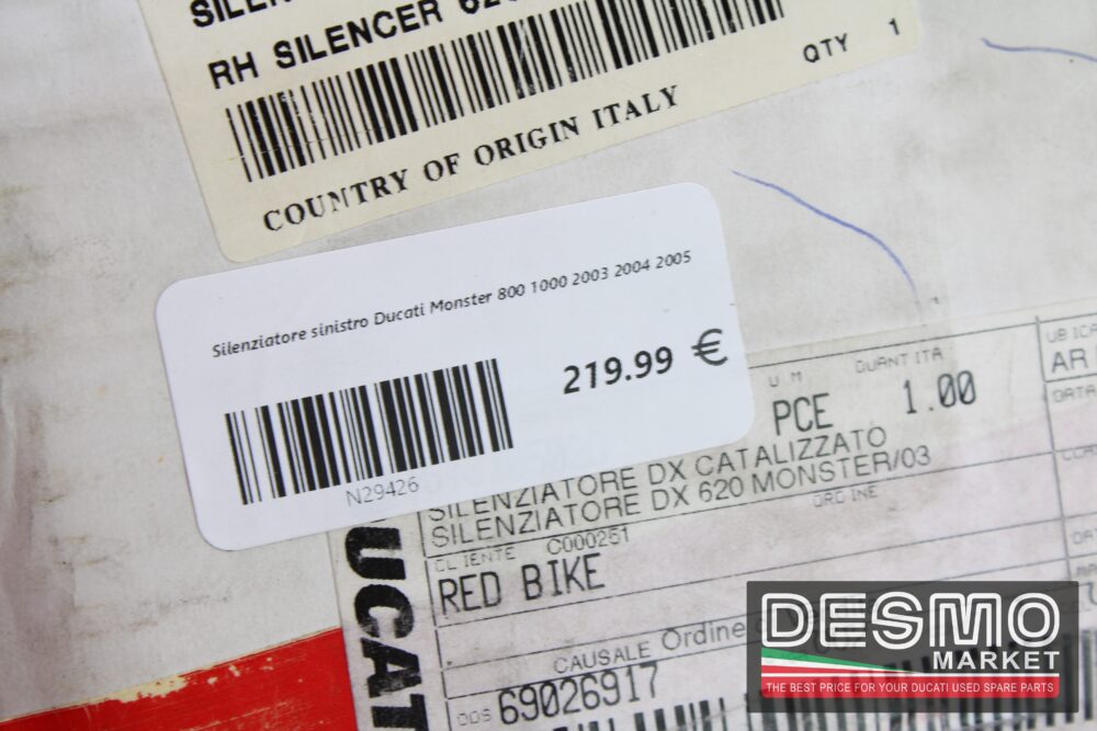 Silenziatore sinistro Ducati Monster 800 1000 2003 2004 2005 - immagine 7