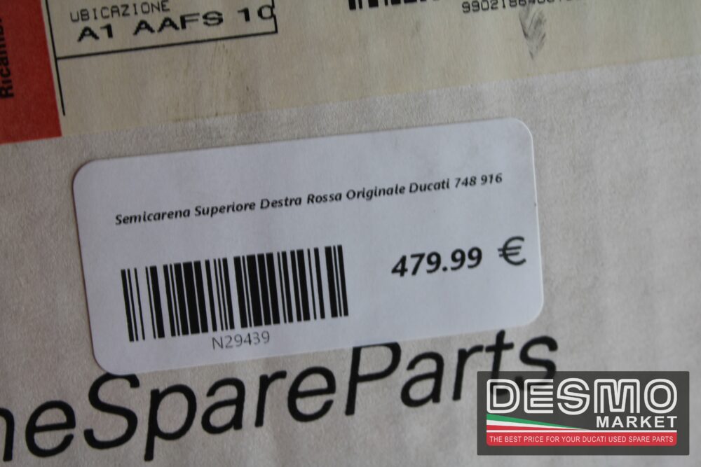 Semicarena Superiore Destra Rossa Originale Ducati 748 916 - immagine 8