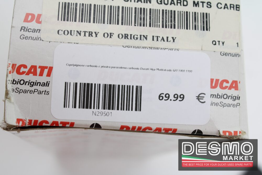 Copripignone carbonio e paracatena carbonio Ducati Hypermotard 1100 - immagine 6