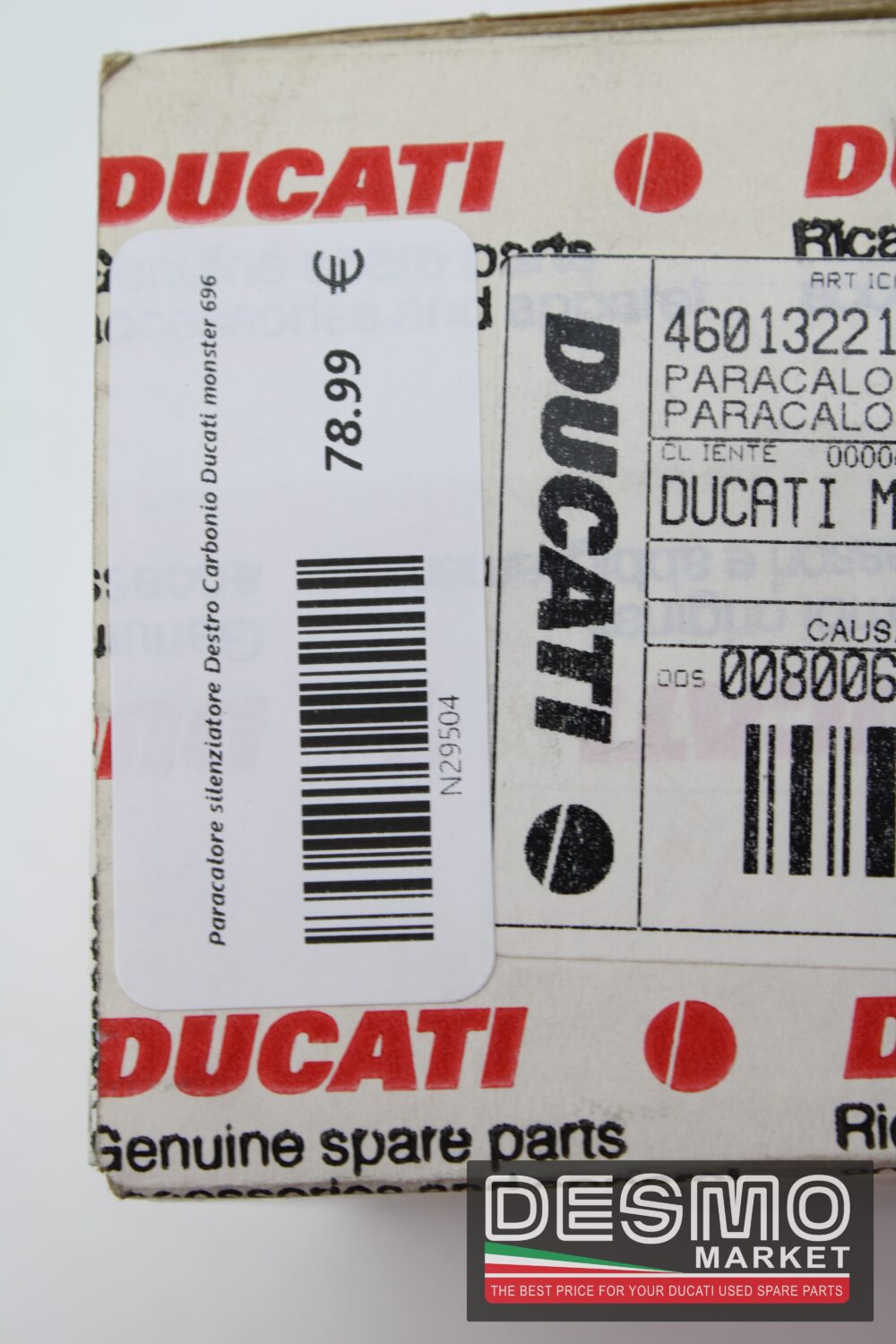 Paracalore silenziatore Destro Carbonio Ducati monster 696 - immagine 9