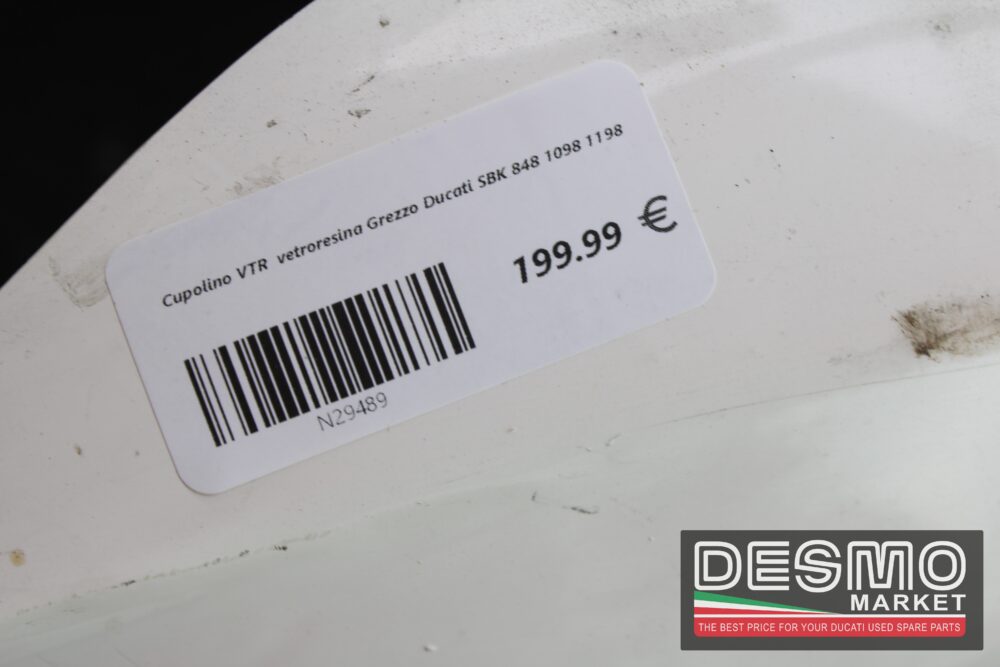 Cupolino VTR  vetroresina Grezzo Ducati SBK 848 1098 1198 - immagine 7