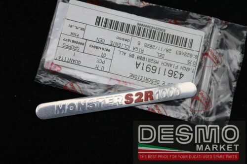 Targhetta adesivo fianchetto Ducati monster S2R 1000