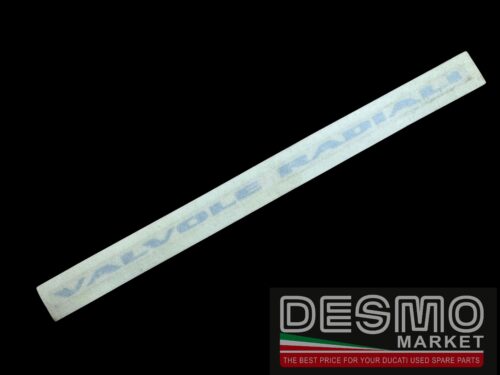 Adesivo "Valvole Radiali" Mv Agusta F4 Nera