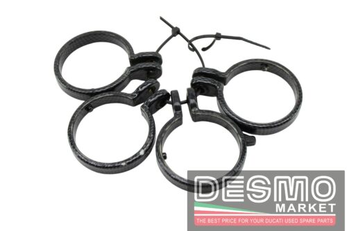 Kit 4 fascette parafango anteriore bianche ducati 748 916 996 998