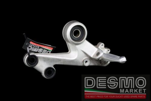 Piastra supporto pedana sinistra nera pilota Ducati Monster s2r s4r