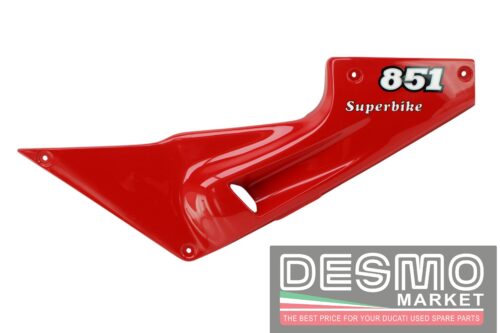 Fianchetto carena laterale sella sinistro rosso Ducati 851