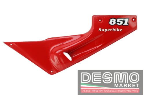 Fianchetto carena laterale sella sinistro rosso Ducati 851